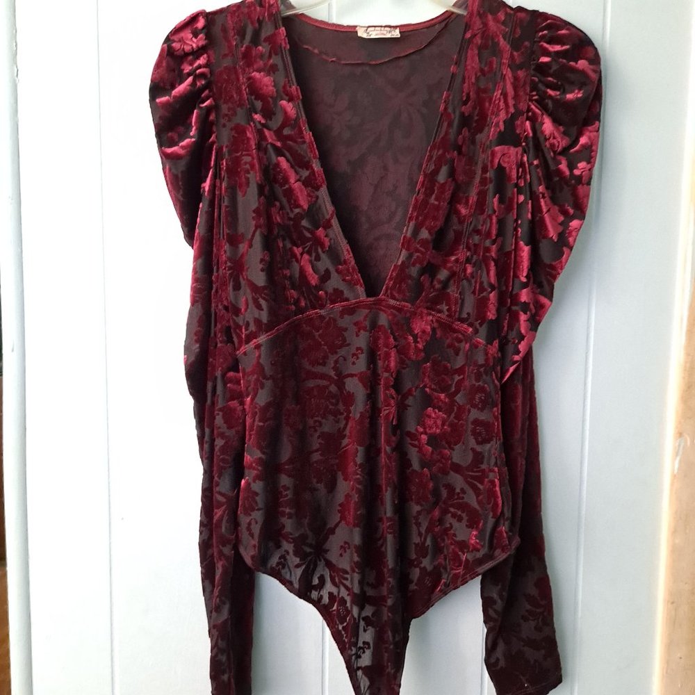 Stunning Plunge Free People Bodysuit